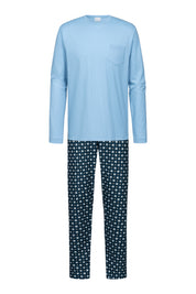 Schlafanzug aus Baumwolle - 588-heavenly blue - Blau