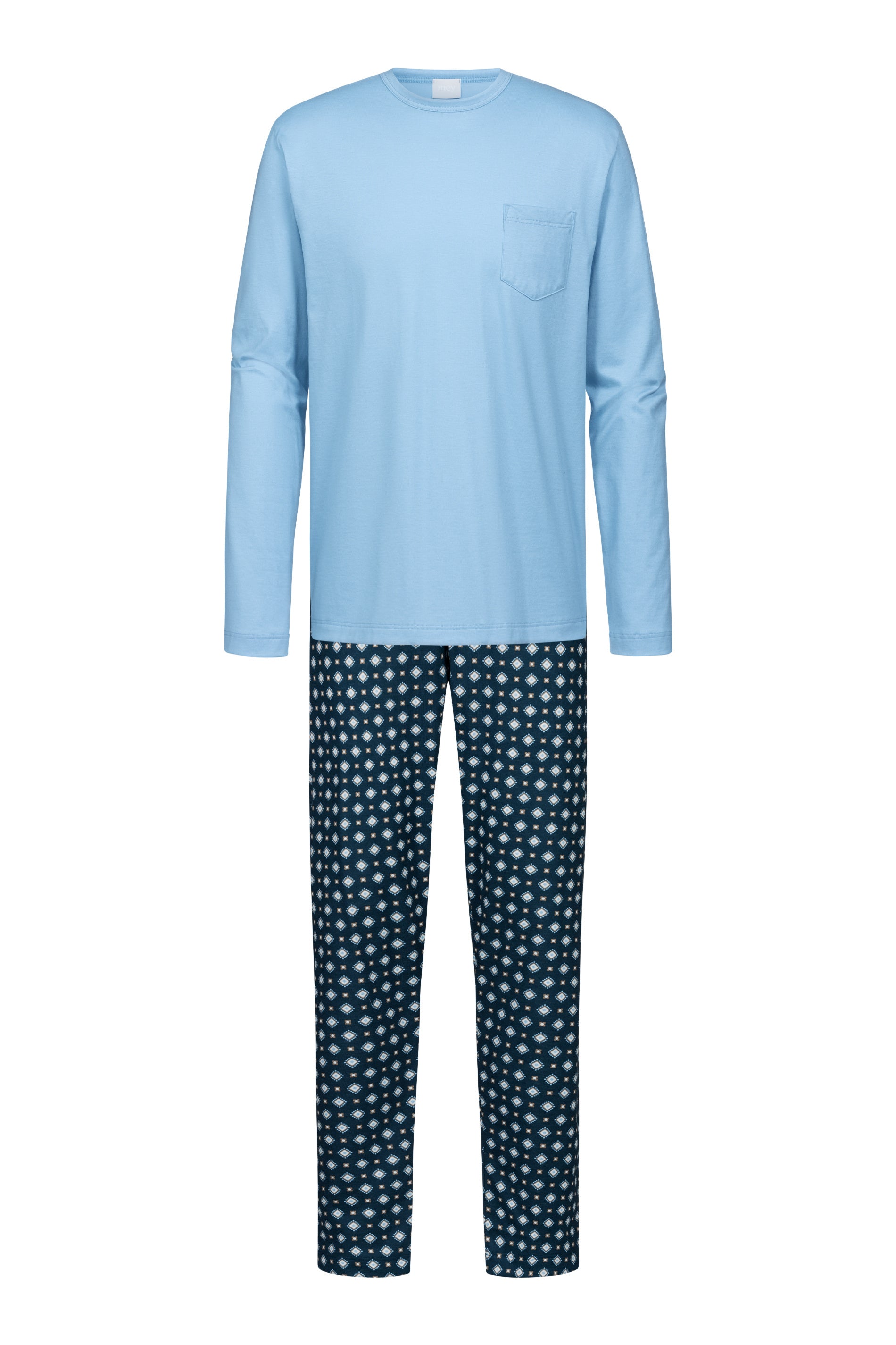 Schlafanzug aus Baumwolle - 588-heavenly blue - Blau