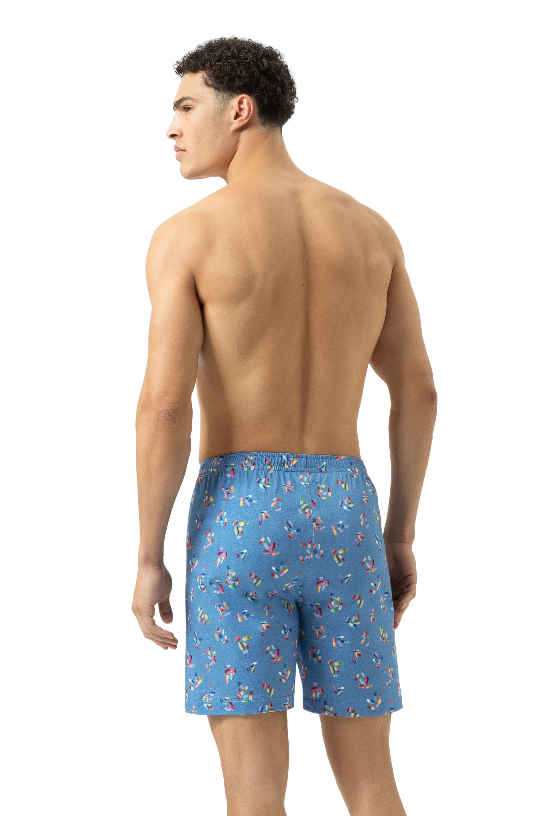 Schlafhose aus Baumwolle - 600-baltic ocean - Blau