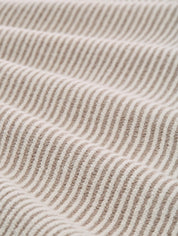 Strickpullover aus Baumwollmix - 38704-soft taupe rib structure - Beige