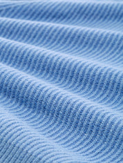 Strickpullover aus Baumwollmix - 38708-light blue knit structur - Blau