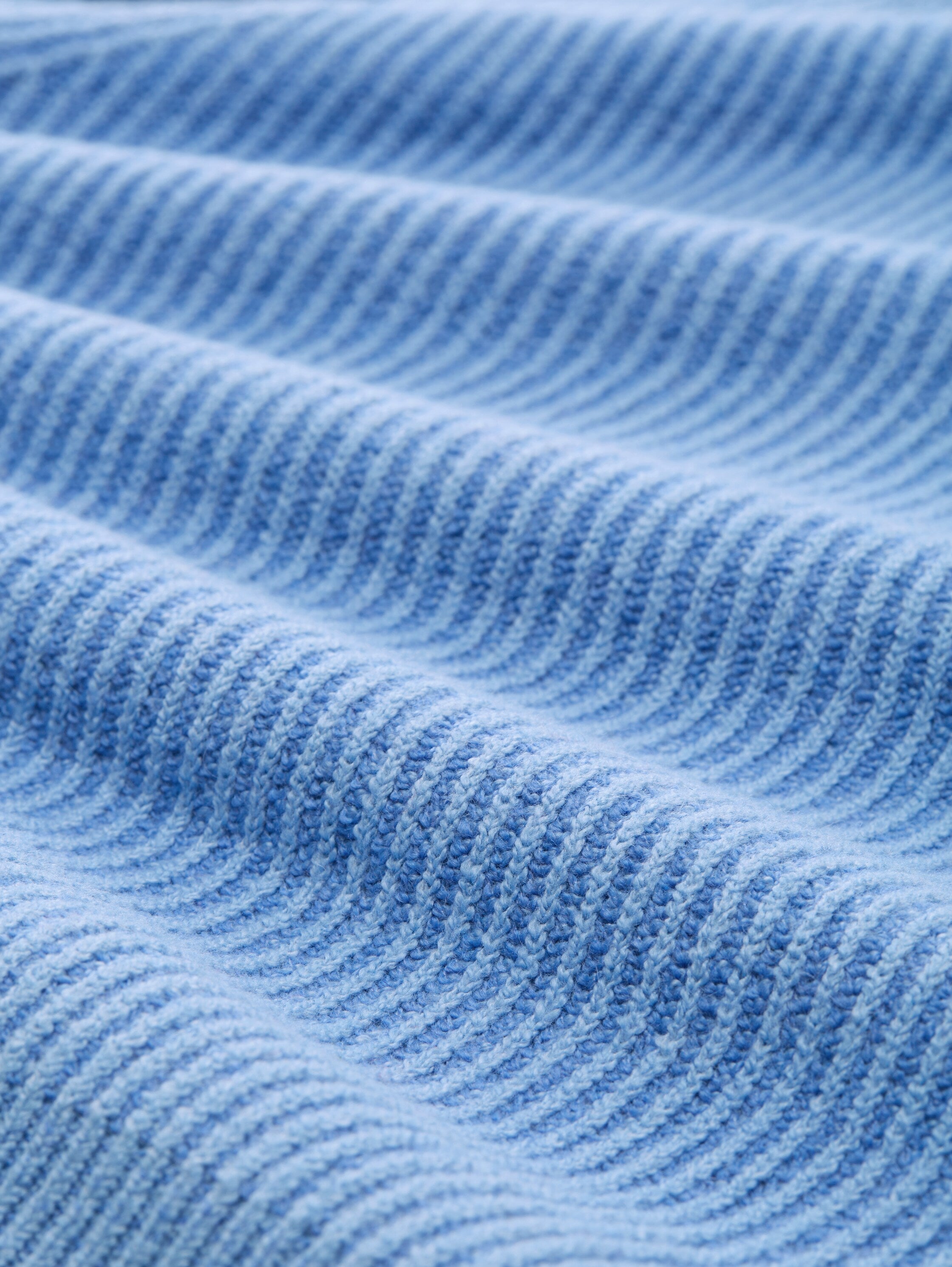 Strickpullover aus Baumwollmix - 38708-light blue knit structur - Blau