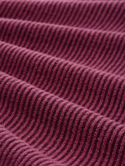 Strickpullover aus Baumwollmix - 38881-red rib structure - Pink
