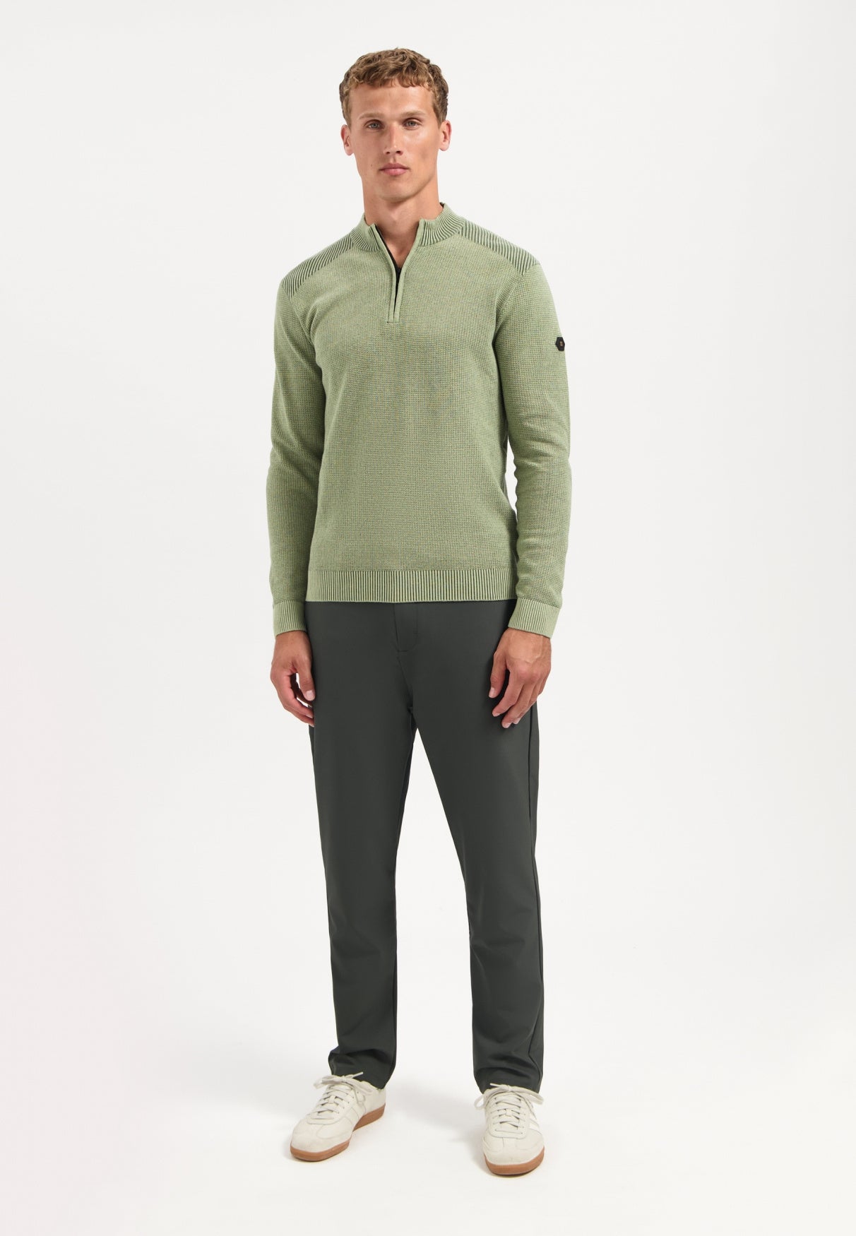 Strickpullover aus Baumwolle - 197-Light Moss - Grün