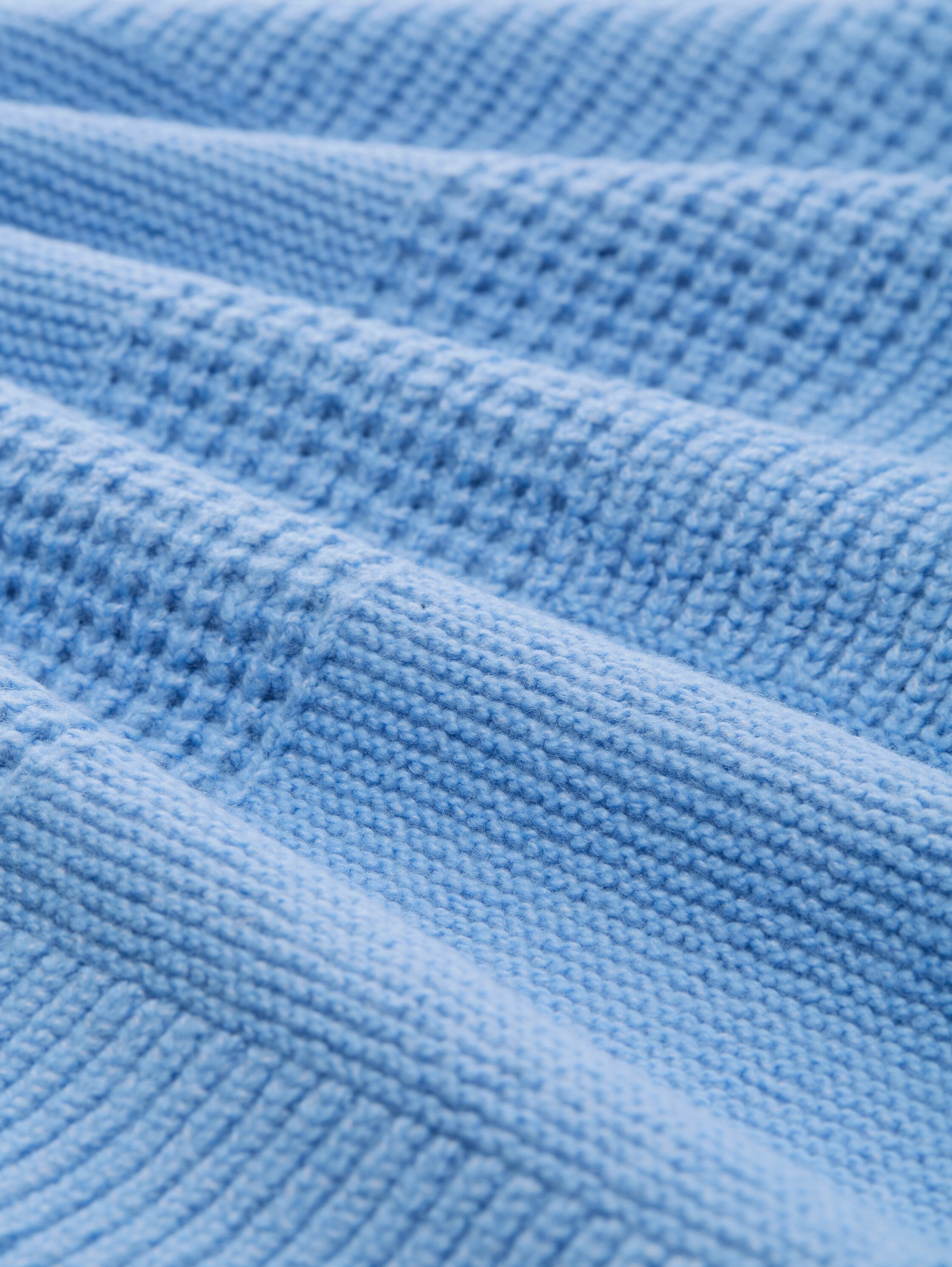 Strickpullover aus Baumwollmix - 34910-light fjord blue melange - Blau