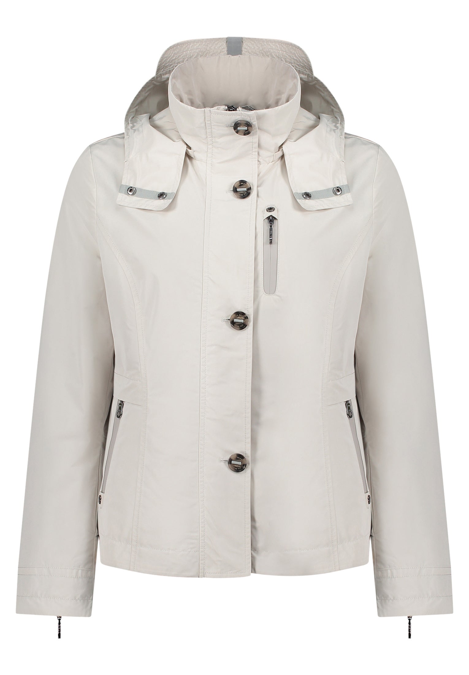 Übergangsjacke mit abnehmbarer Kapuze - 9000-Wind Chime - Grau