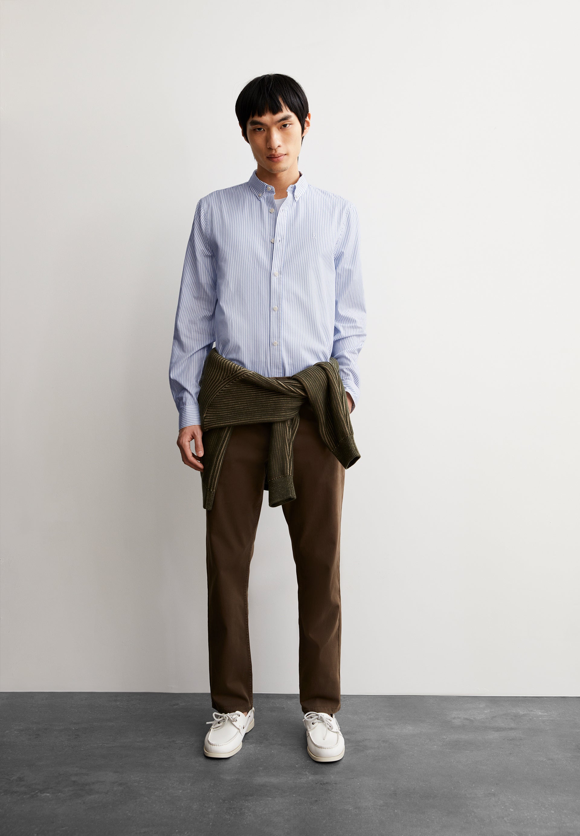 Hemd QUAASA Regular Fit - 3311-white-dark morning - Blau