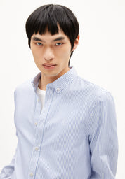 Hemd QUAASA Regular Fit - 3311-white-dark morning - Blau