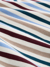 Strickpullover aus Bio-Baumwolle - 38576-teal colored ottoman kni - Blau