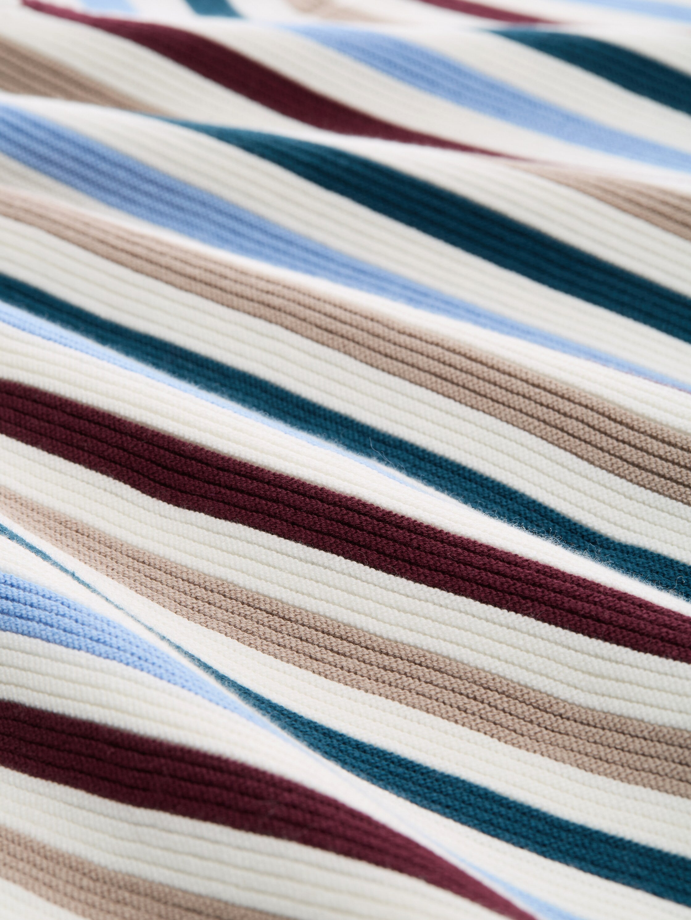 Strickpullover aus Bio-Baumwolle - 38576-teal colored ottoman kni - Blau