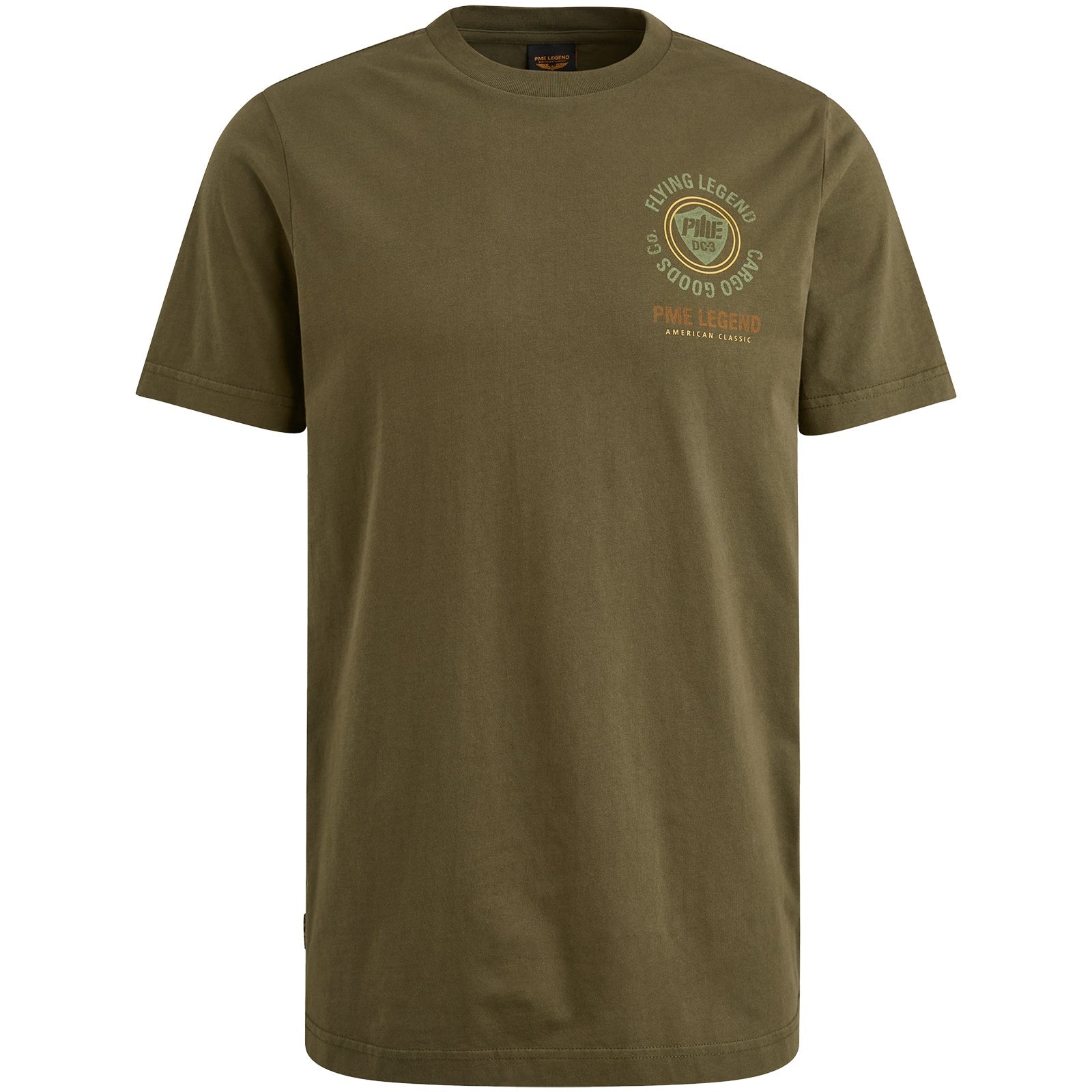 T-Shirt aus Baumwolle - 6416-Olive Night - Khaki