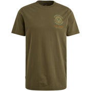 T-Shirt aus Baumwolle - 6416-Olive Night - Khaki