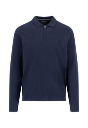 Poloshirt aus Baumwollmix - 690-navy - Blau