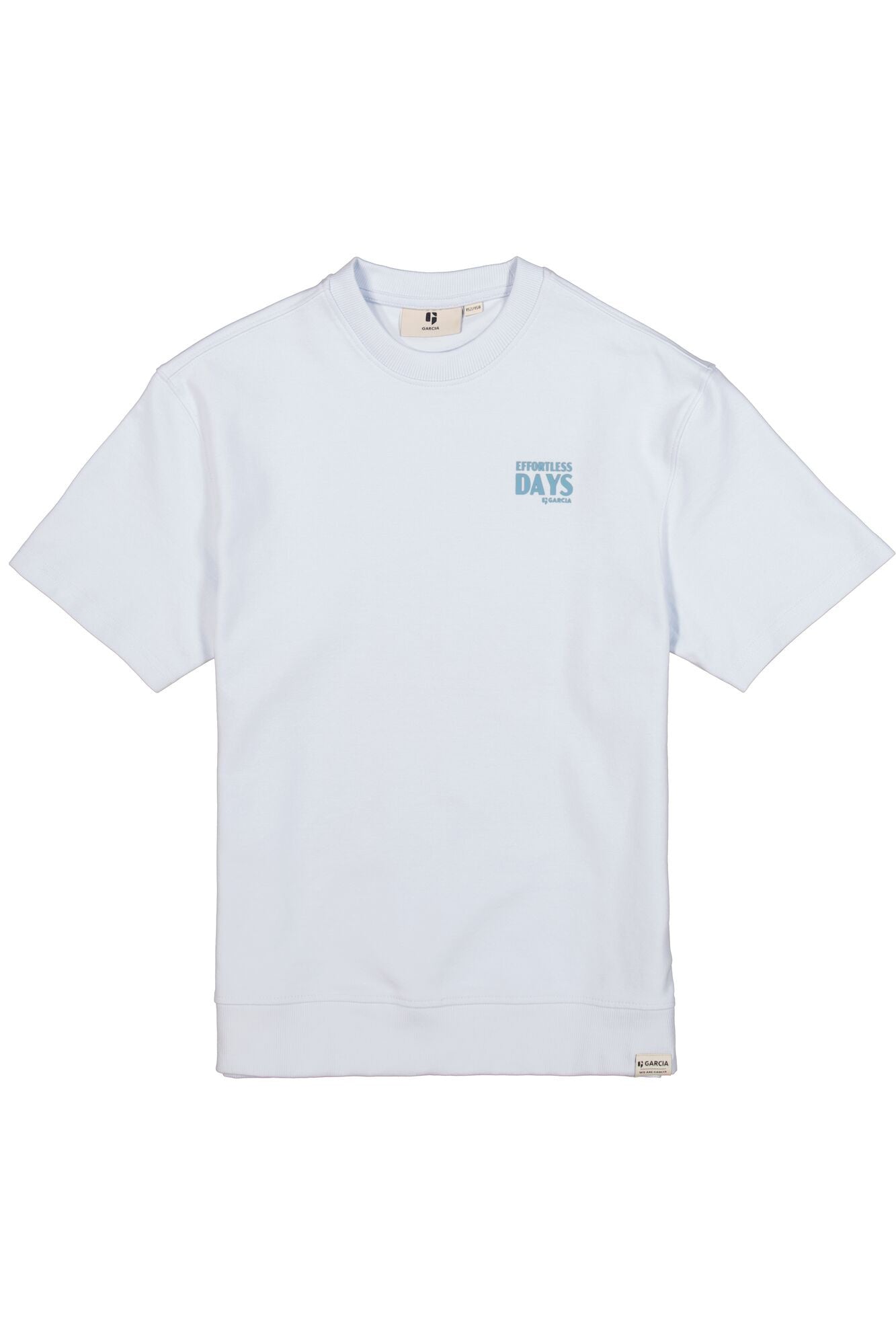 T-Shirt aus Baumwollmix - 6735-dusy aqua - Blau