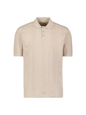 Strick-Poloshirt aus Baumwollmix - 045-Desert - Beige