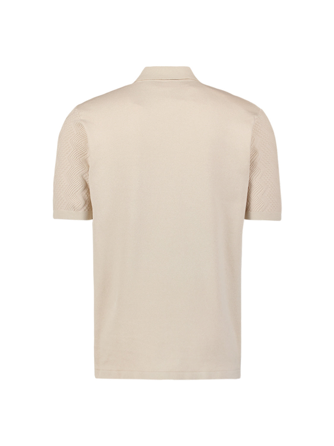 Strick-Poloshirt aus Baumwollmix - 045-Desert - Beige