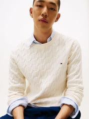 Feinstrickpullover mit Musterung - Z00-YELLOW - Creme