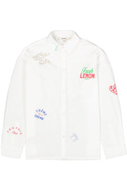 Bluse aus Baumwolle - 53-off white - Weiß