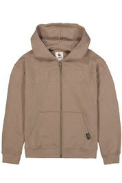 Sweatshirtjacke aus Baumwollmix - 5068-taupe grey - Braun
