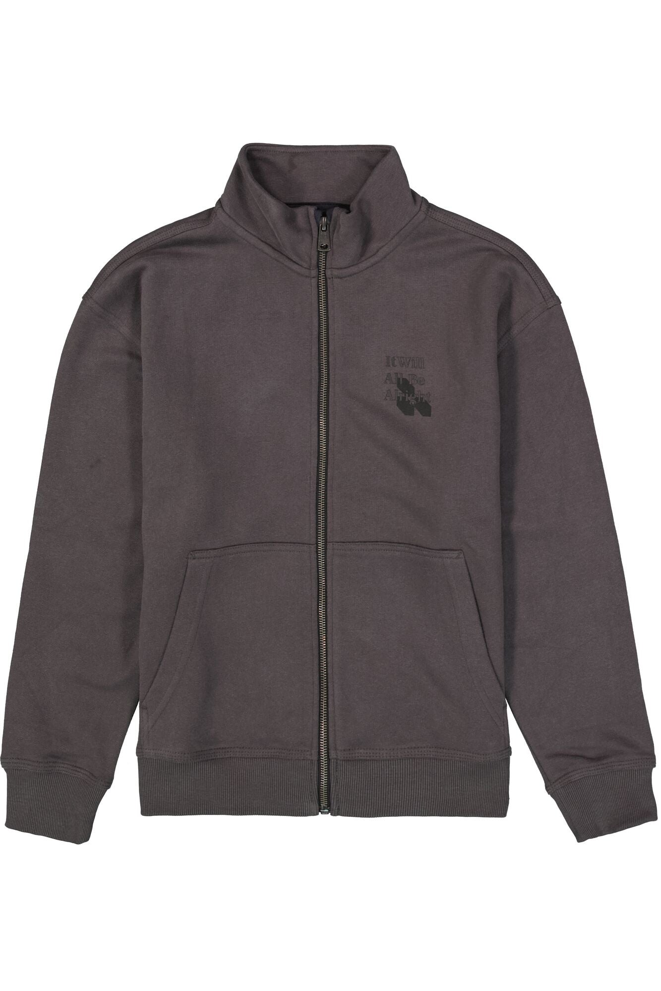 Sweatjacke aus Baumwolle - 2884-dark grey - Grau