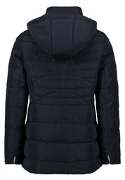 Steppjacke mit abnehmbarer Kapuze - 8534-Dark Navy - Blau