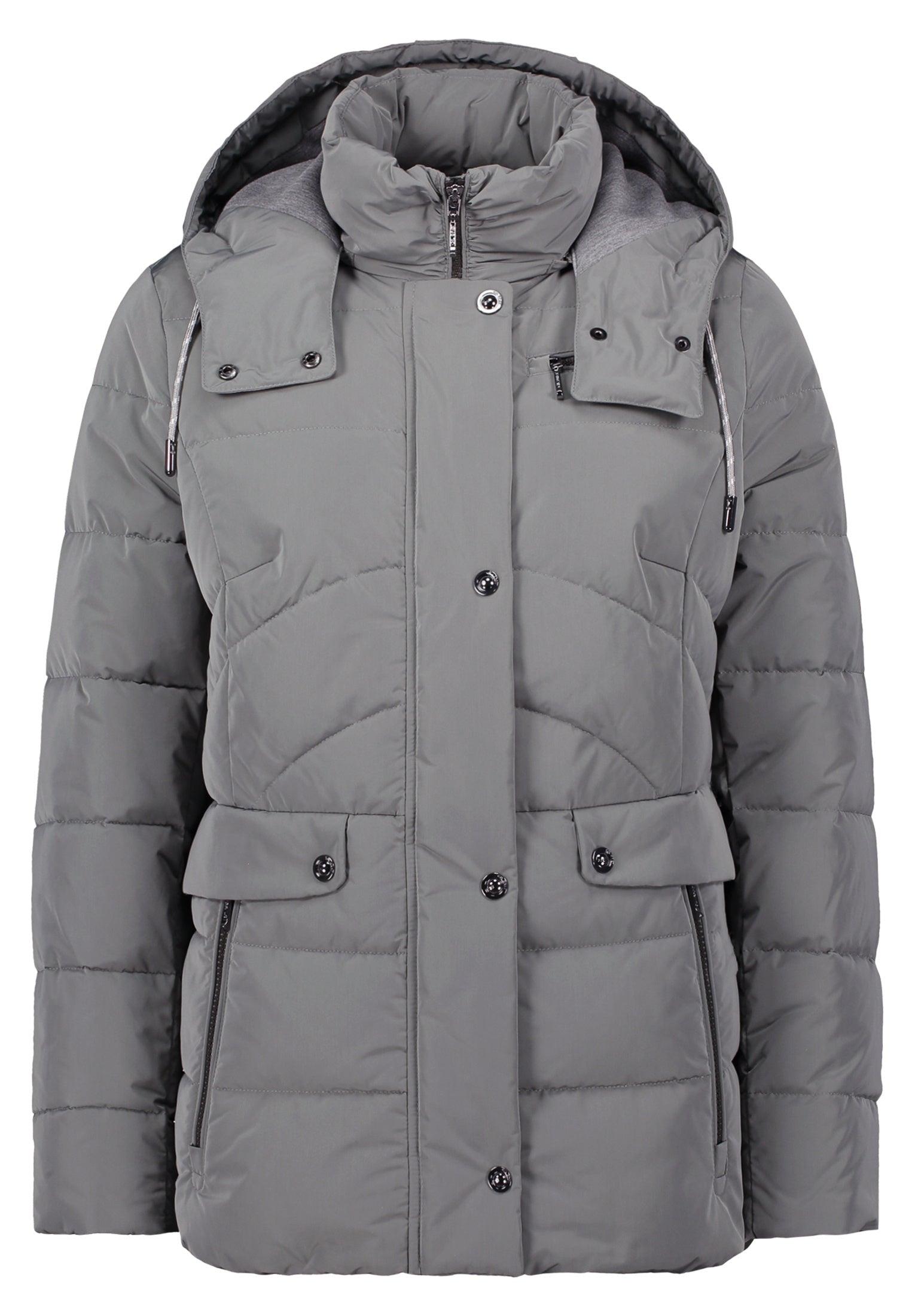 Steppjacke mit abnehmbarer Kapuze - 9086-Salvia - Grau