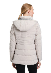 Steppjacke mit abnehmbarer Kapuze - 9300-Silver Cloud - Creme