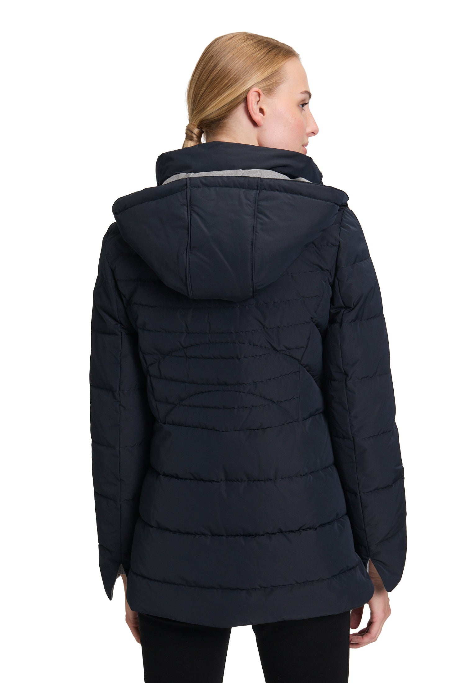 Steppjacke mit abnehmbarer Kapuze - 8534-Dark Navy - Blau
