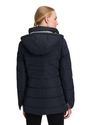 Steppjacke mit abnehmbarer Kapuze - 8534-Dark Navy - Blau