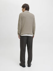 Strickpullover aus Baumwolle - Greige/Twist - Beige