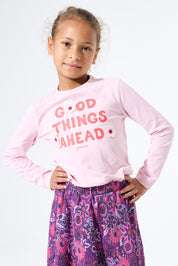 Langarmshirt aus Baumwolle - 4607-almond blosso - Rosa