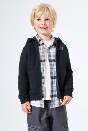 Sweathoodie aus Baumwollmix - 2884-dark grey - Schwarz