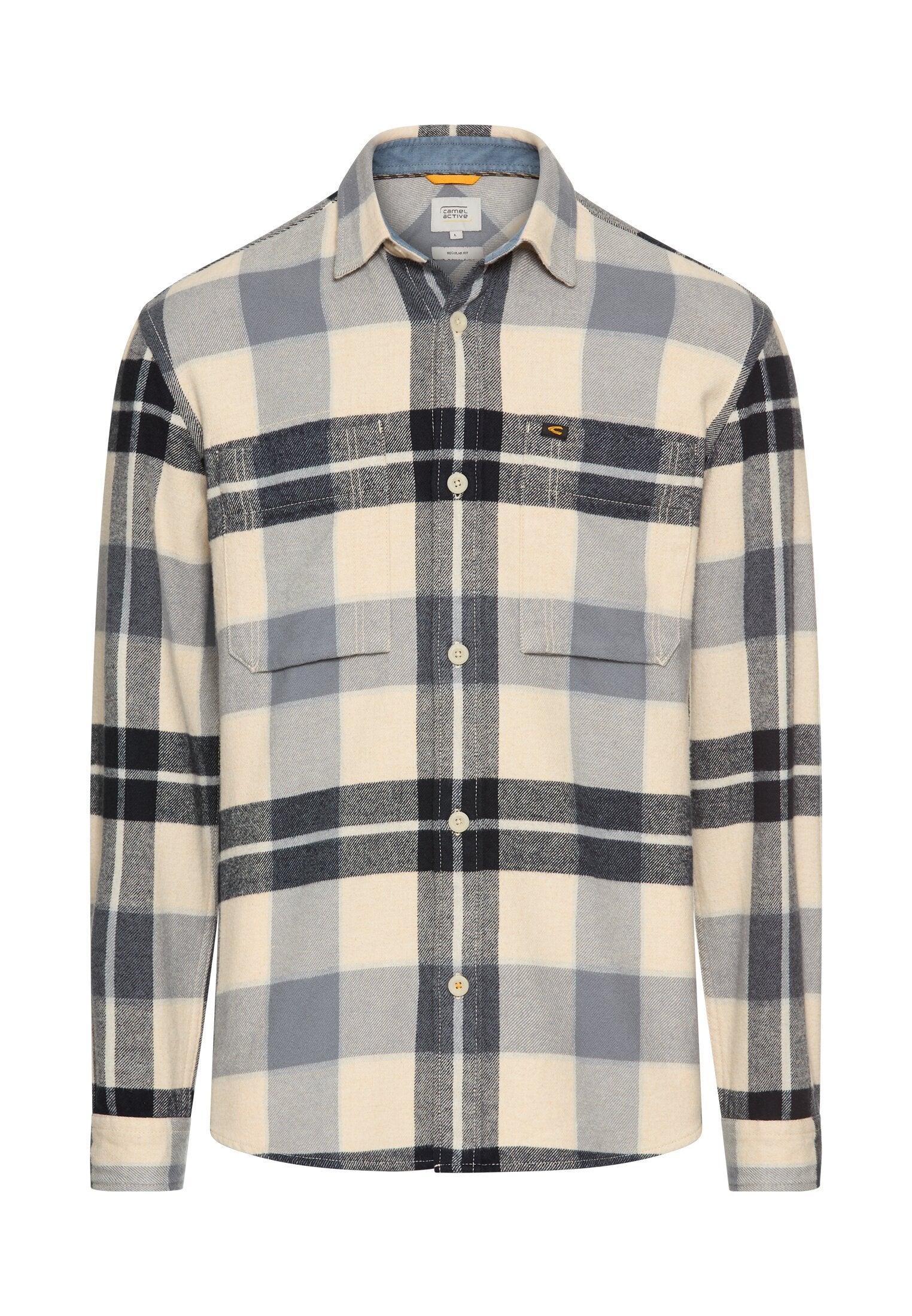 Flanellhemd kariert aus Baumwolle - 48-Dark Blue - Blau