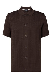 Strickhemd aus Baumwolle - 204 - Braun