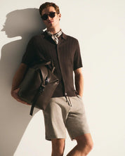 Strickhemd aus Baumwolle - 204 - Braun