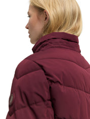 Puffer-Jacke mit abnehmbarer Kapuze - 16427-bordeaux red - Rot