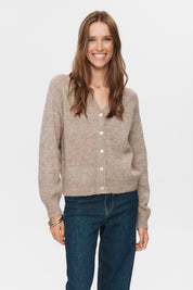 Strickcardigan NURIETTE aus Wollmix - 5697 - Braun