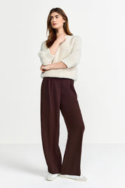 Strick-T-Shirt aus Wollmix - 223-caffee latte - Creme