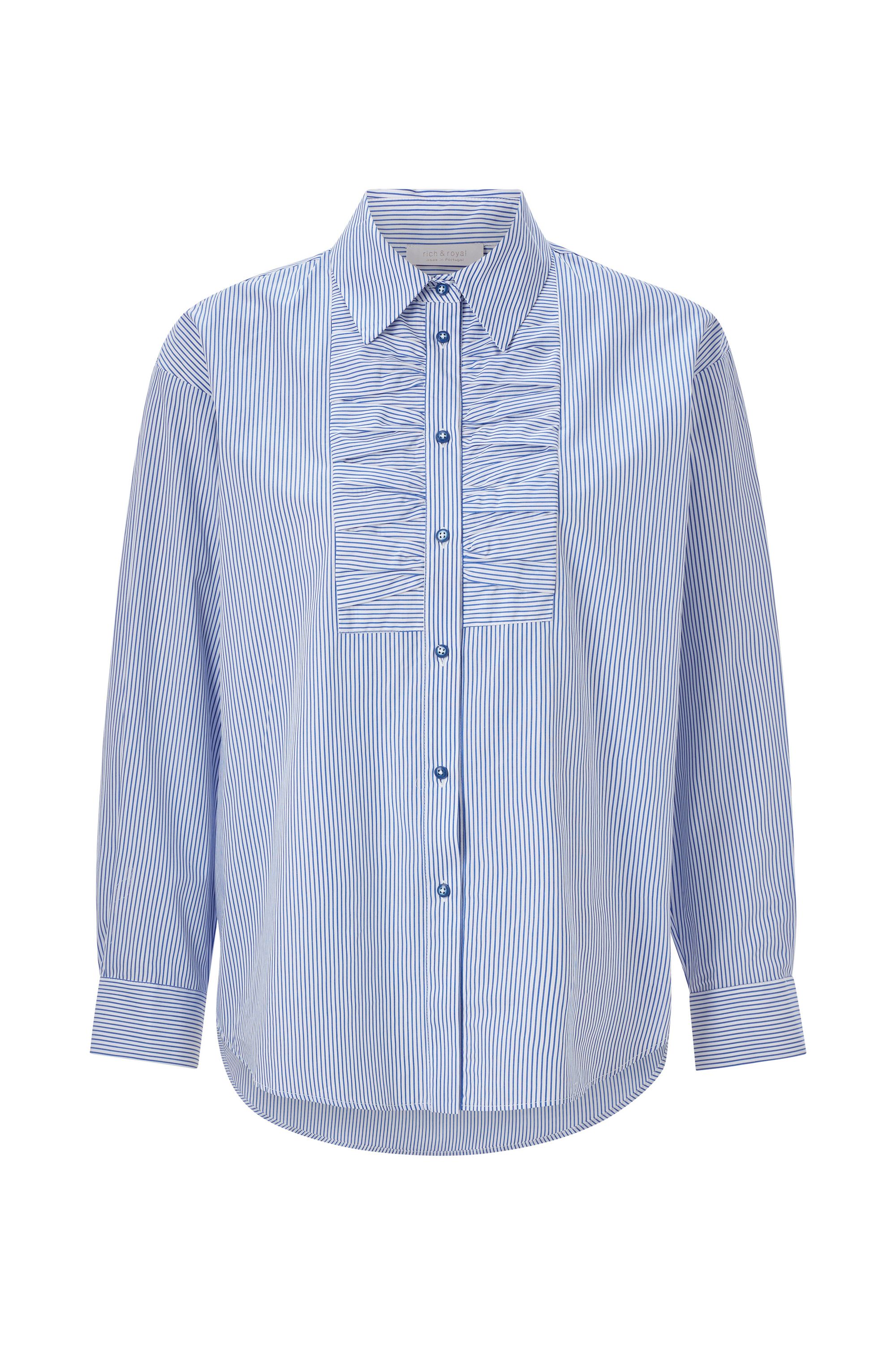 Bluse aus Baumwolle - 718-skyway blue - Blau