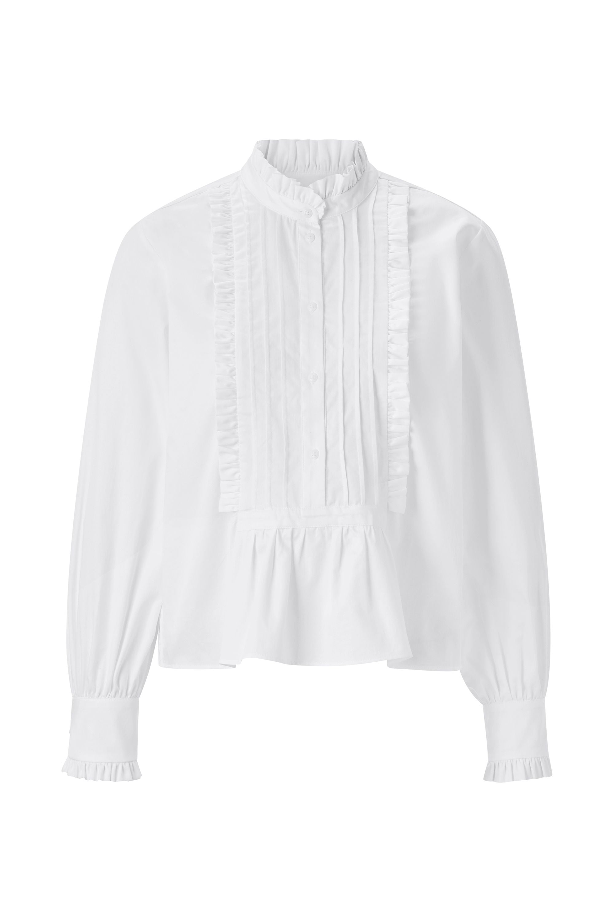 Bluse aus Baumwolle - 100-white - Weiß