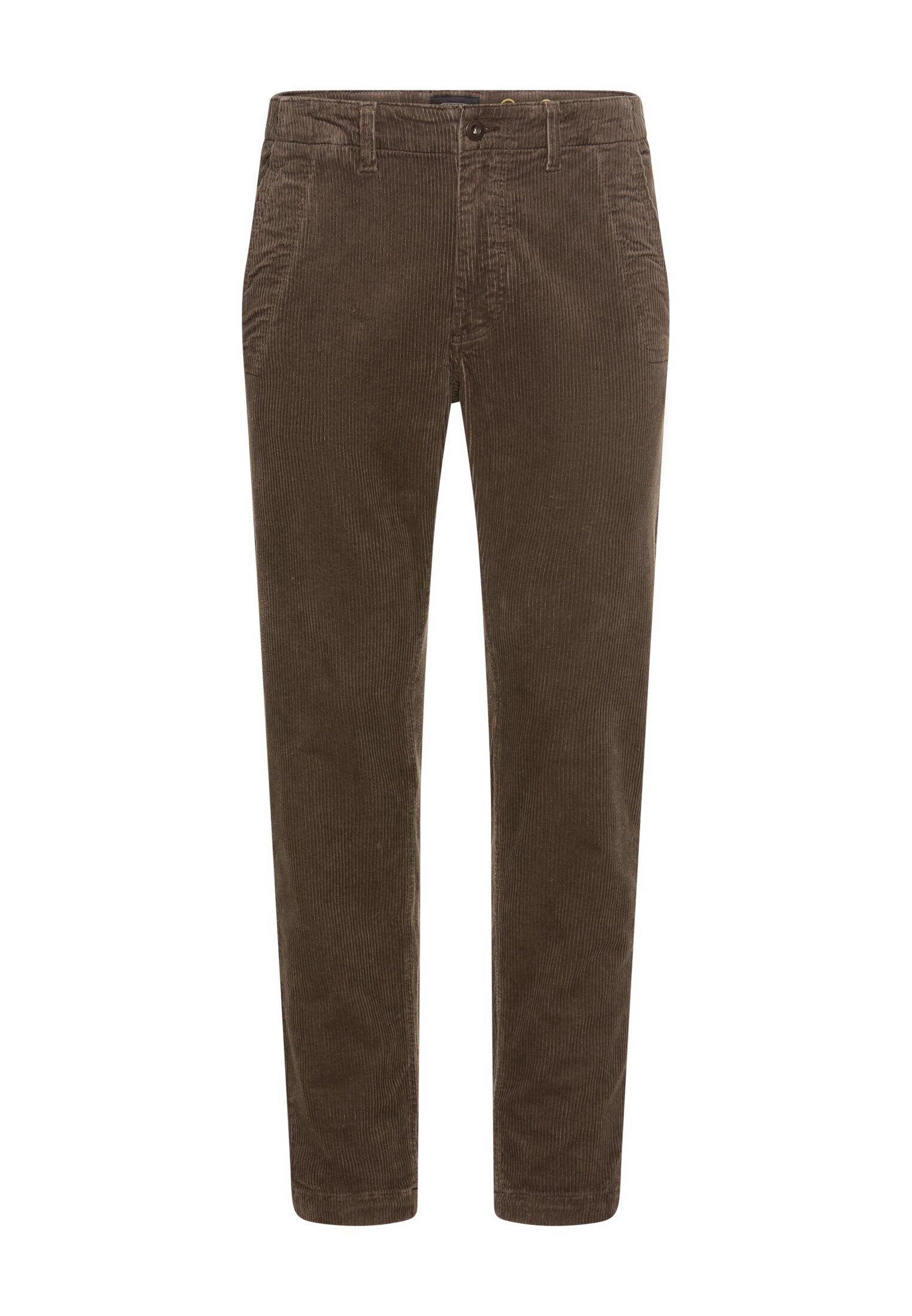 Chino Hose Regular Fit aus Cord - 27-Dark Brown - Khaki