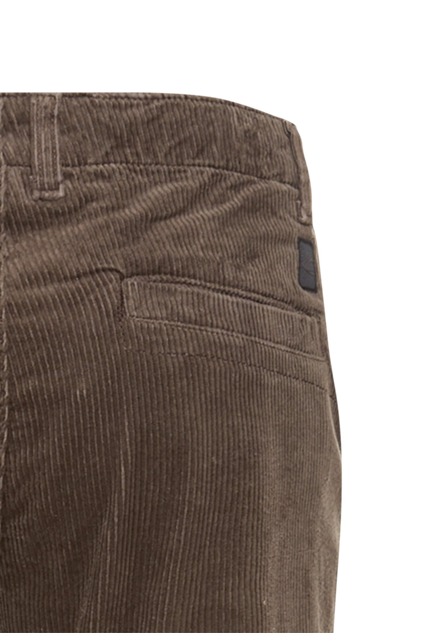 Chino Hose Regular Fit aus Cord - 27-Dark Brown - Khaki