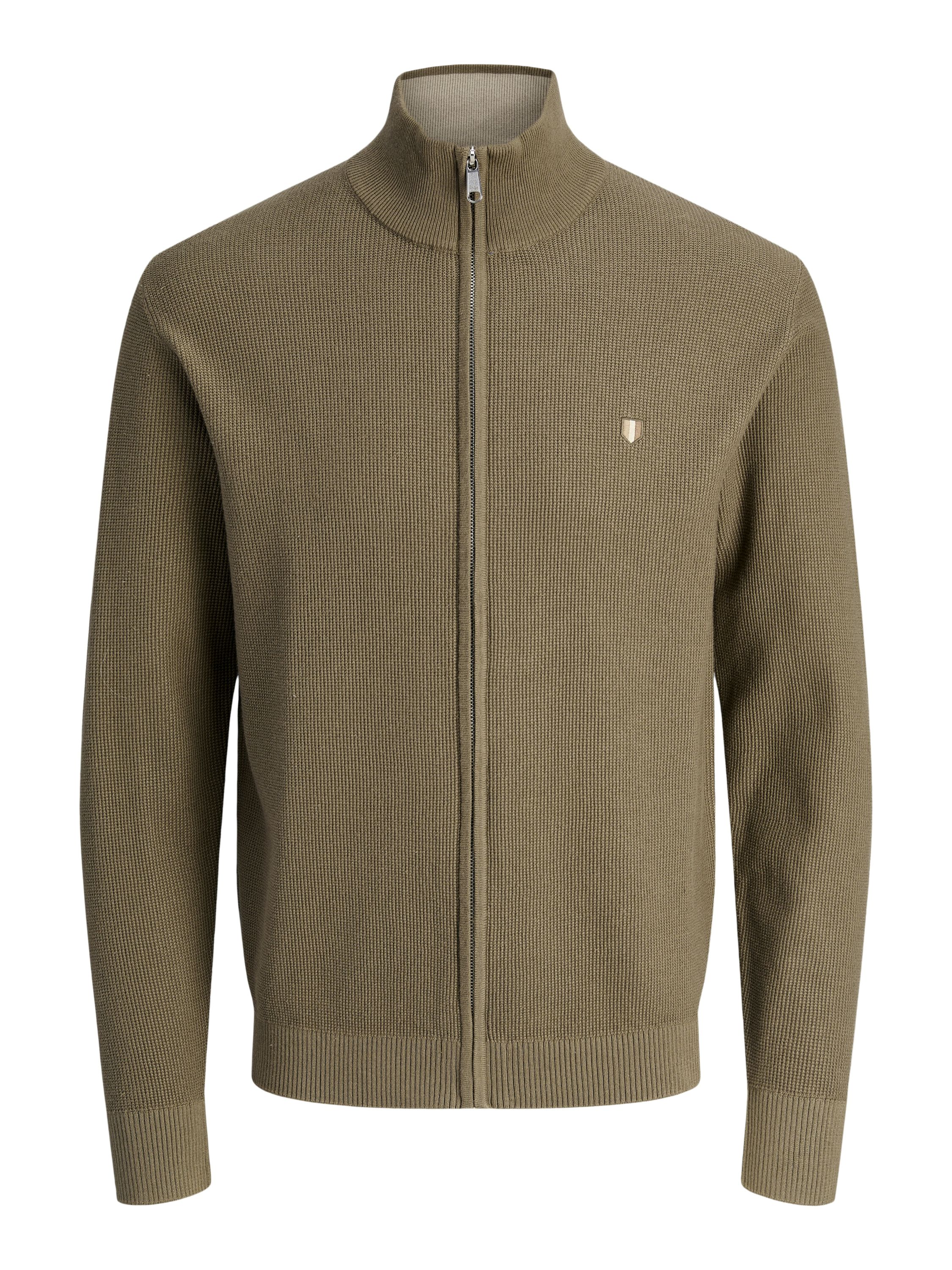 Strickjacke aus Bio-Baumwolle - Stone Gray - Grün