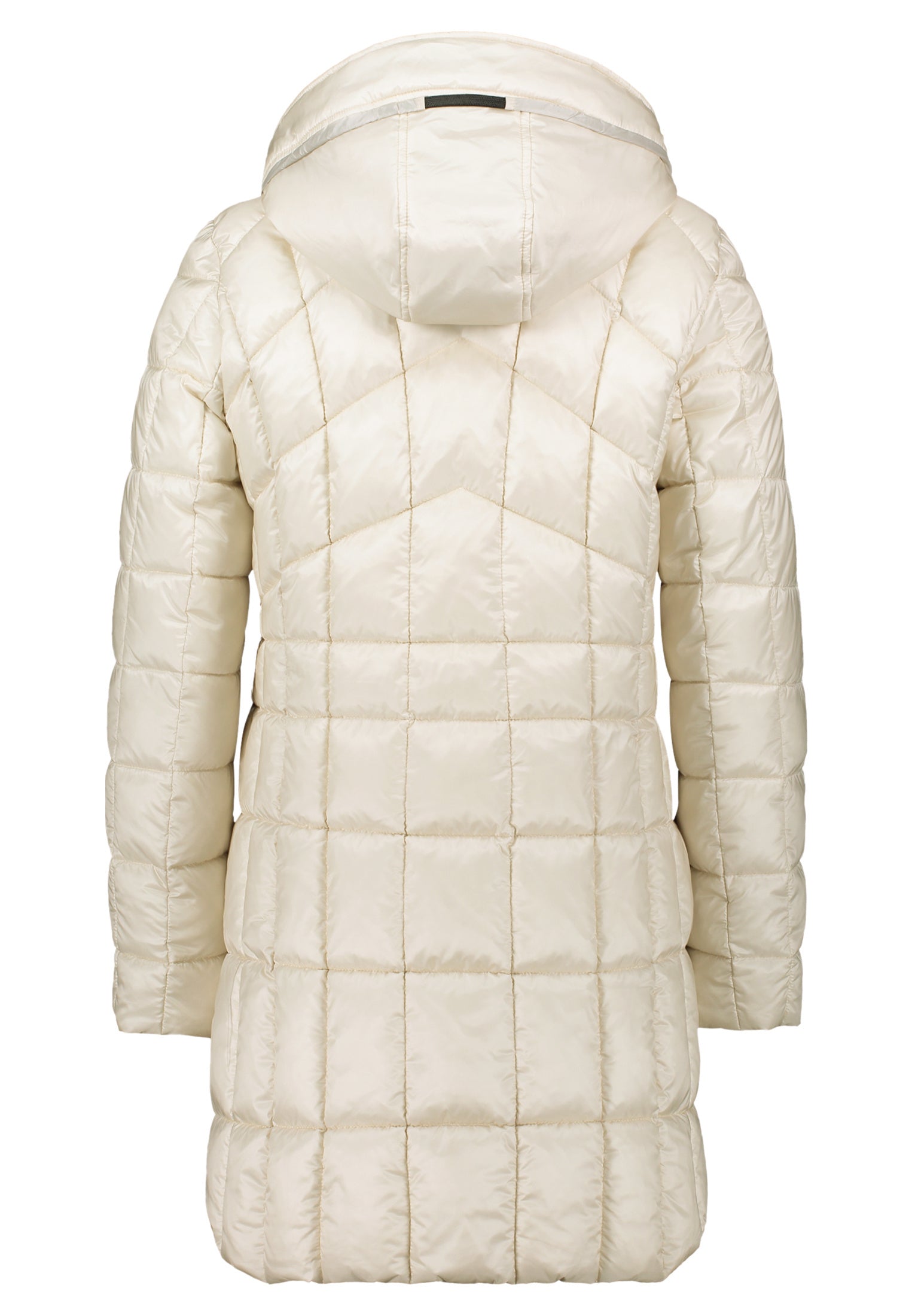 Steppmantel mit abnehmbarer Kapuze - 1158-Pearl Cream - Creme