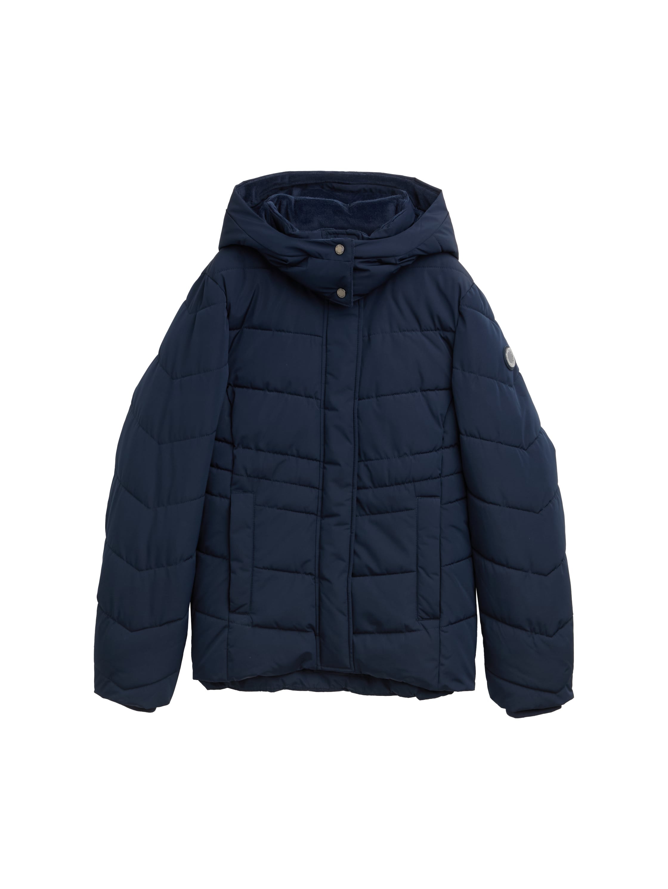 Puffer-Jacke mit abnehmbarer Kapuze - 10668-sky captain blue - Blau