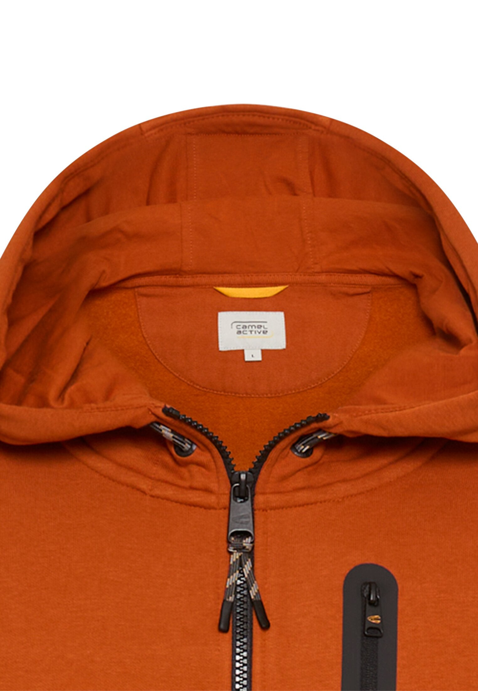 Sweatshirtjacke aus Baumwollmix - 55-Cinnamon - Orange