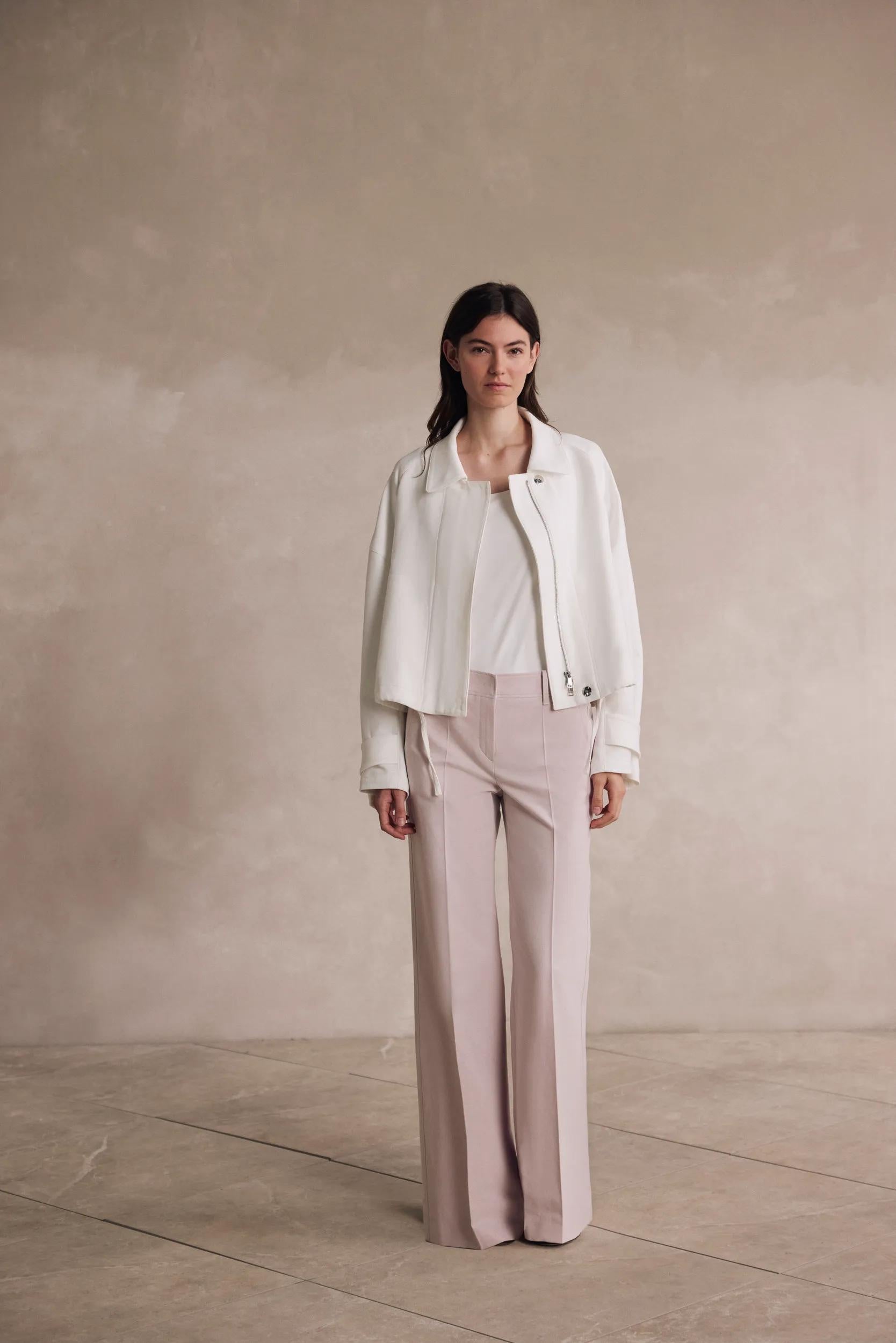 Blazerjacke aus Baumwolle - White 100 - Weiß