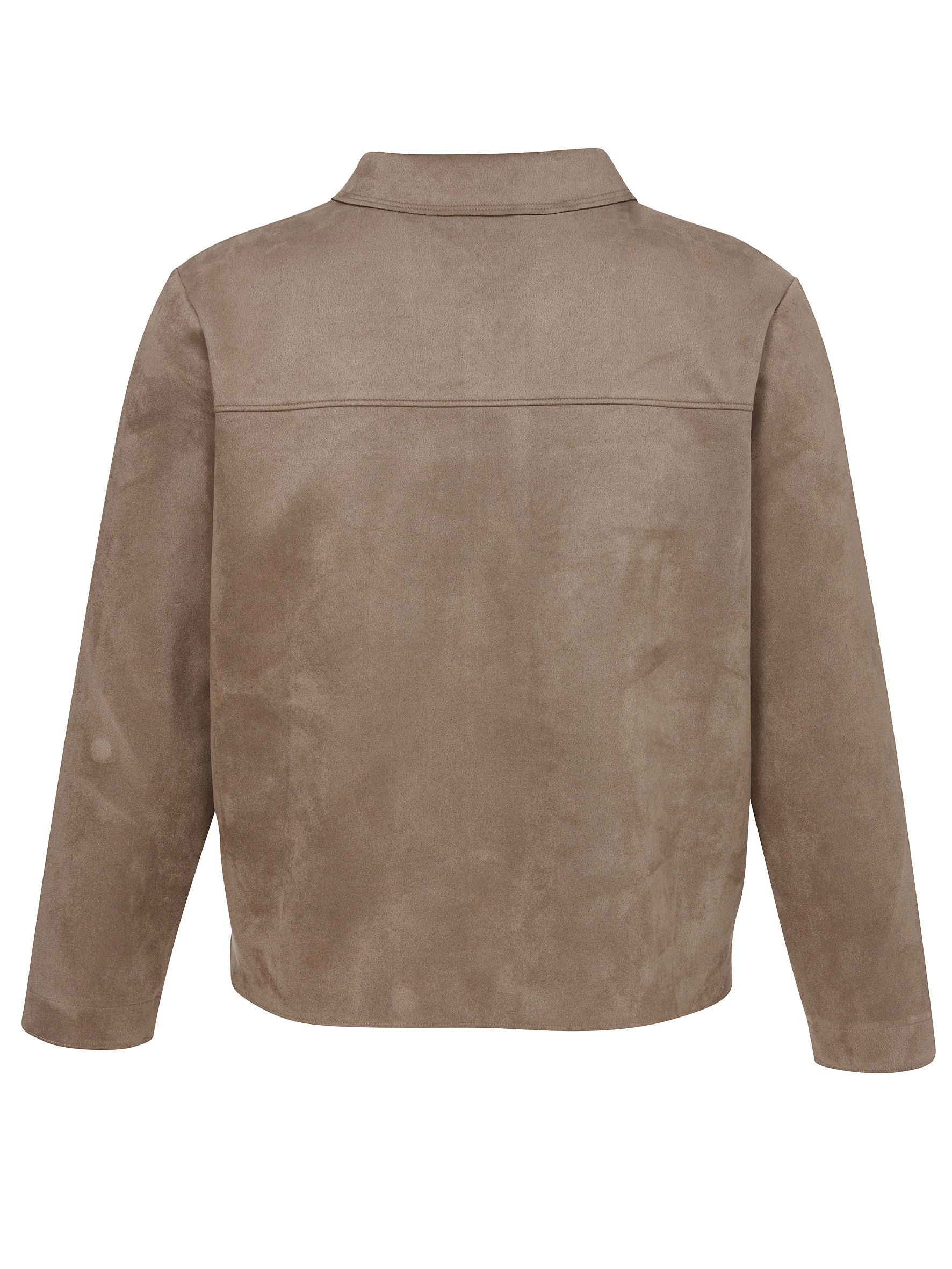 Overshirt mit aufliegendem Kragen - 740-mokka - Braun