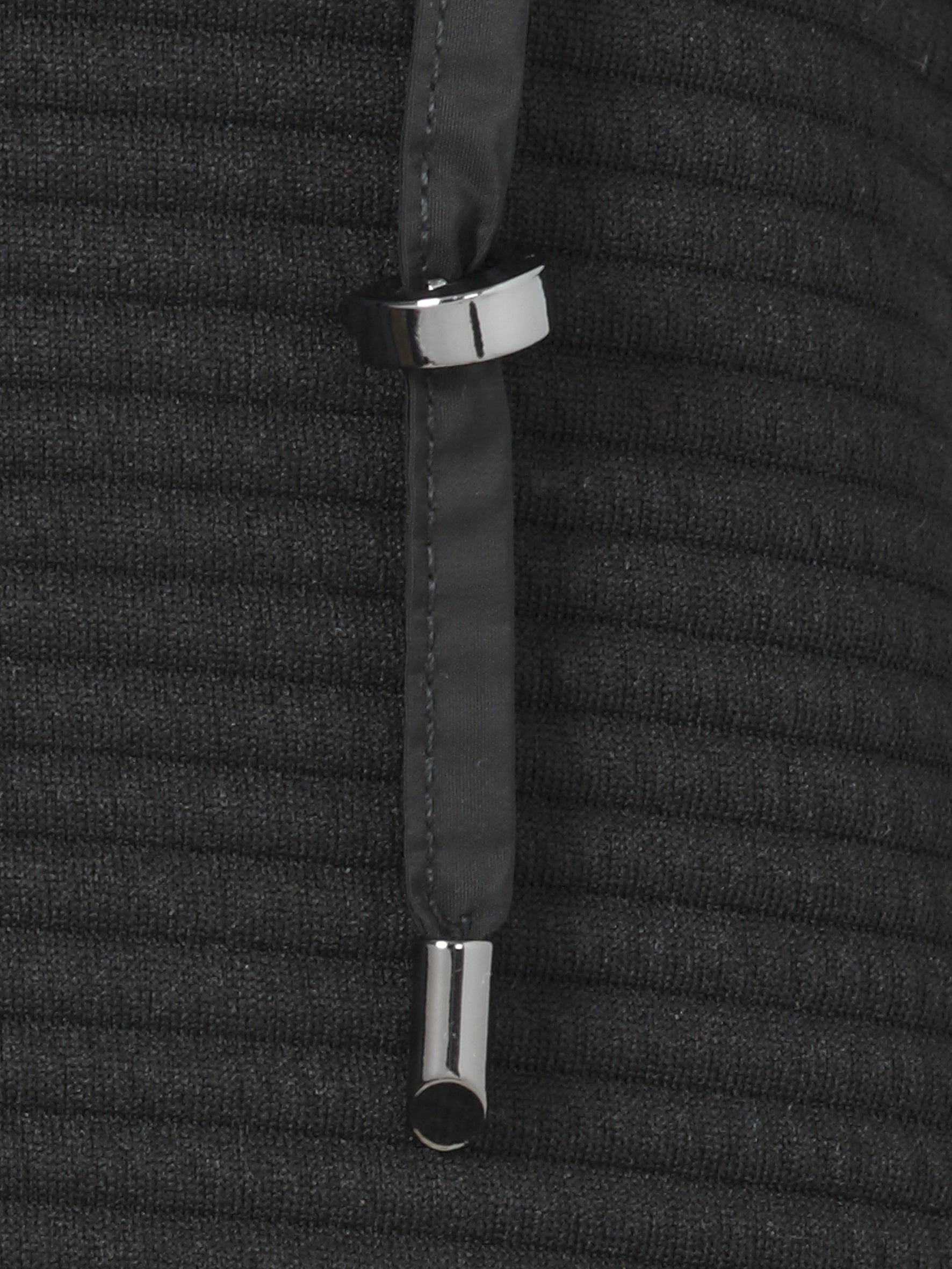 Sweatshirtjacke mit aufliegendem Kragen - 100-schwarz - Schwarz