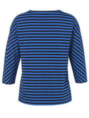 T-Shirt V-Ausschnitt - 814854-navy / azur - Blau